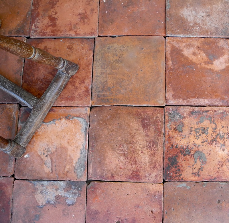 Reclaimed Terracotta Squares Red Tones